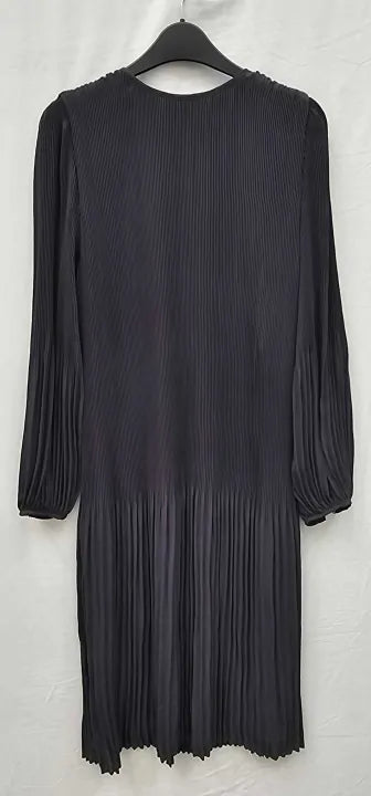 Mint Velvet-26522 Dark Grey-m-grey-dark Grey Pleated Midi Dress-grey Size: M