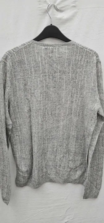 John Varvatos-y3204z1-bth11-087-m-grey-william Slim Fit Linen Henley-grey Size: M