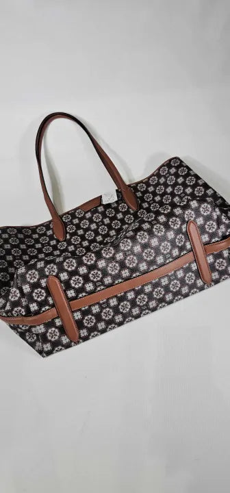 Kate Spade - Black Spade Flower Monogram Coated Canvas Sutton Medium Tote - Black Size: *