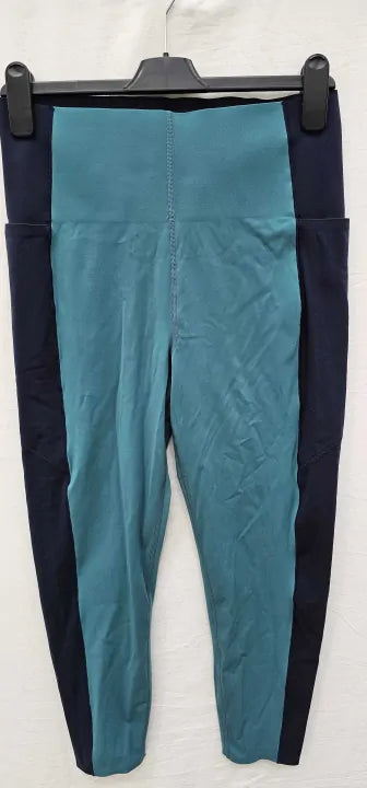 Power Ultrasculpt High Waist 7/8 Gym Legging Colour Block Size: Xl