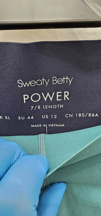 Power Ultrasculpt High Waist 7/8 Gym Legging Colour Block Size: Xl
