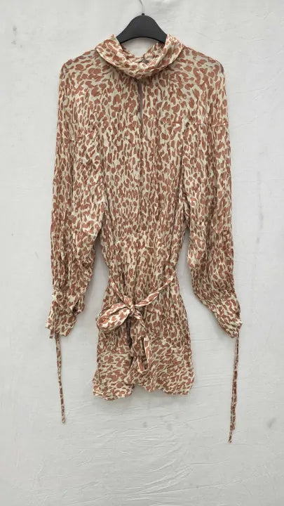 Reiss - Animal Print Teya Short Dress Size: Uk 10