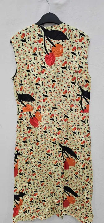 Sonia Rykiel - Yellow Mid Twill Midi Silk Blend Dress - Yellow Size: 40