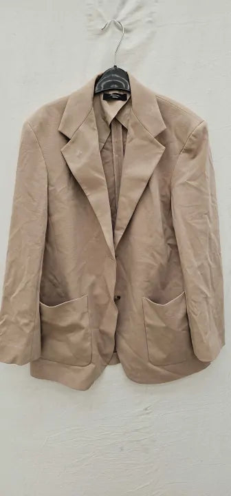 Mara Mara Beige Cotton Blend Jacket Size: Large