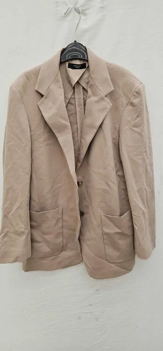 Mara Mara Beige Cotton Blend Jacket Size: Large