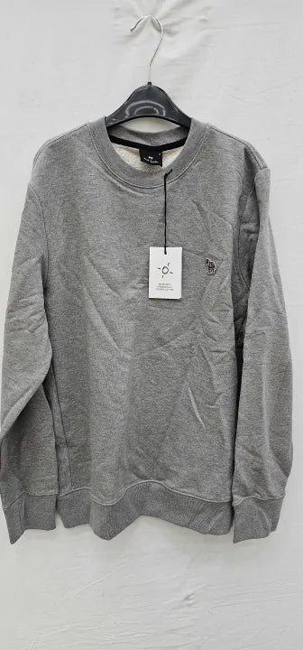 Paul Smith-m2r-027r-fzebra-72-m-grey-grey Crew Neck Cotton Sweatshirt-grey Size: Medium