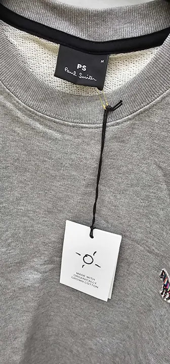Paul Smith-m2r-027r-fzebra-72-m-grey-grey Crew Neck Cotton Sweatshirt-grey Size: Medium