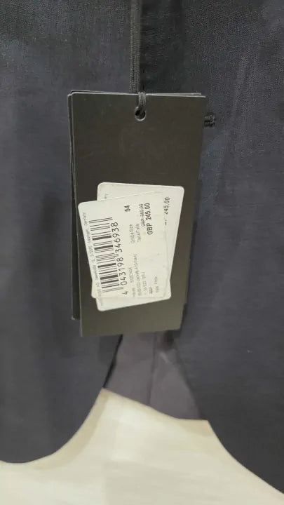 Boss - Navy Grey Hayes Wool Blend Suit Jacket Size: 44