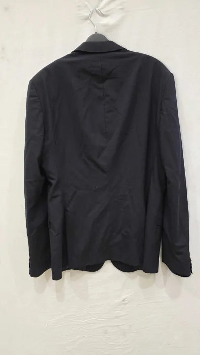 Boss - Navy Grey Hayes Wool Blend Suit Jacket Size: 44
