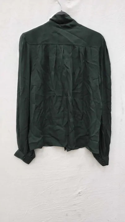 Paige - Bottle Green Kirstie Drape Blouse Size: Medium