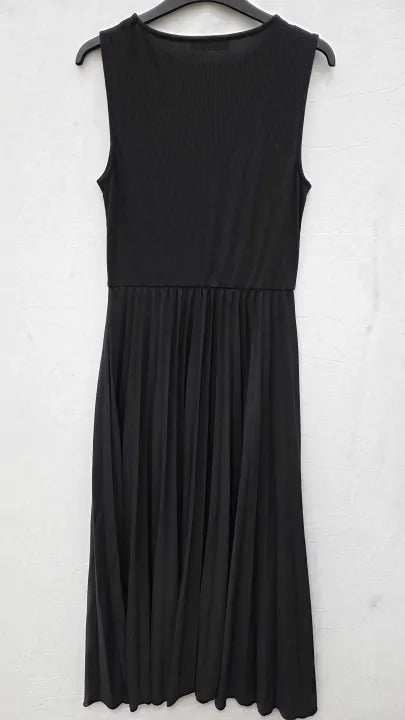 Mango Pleated Midi Dress Size: Medium