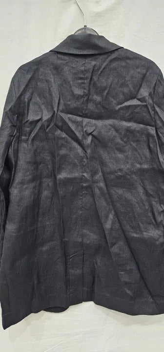 Superdry-w5010166a Black-10-black-black Hemp Blazer-black Size: Uk10