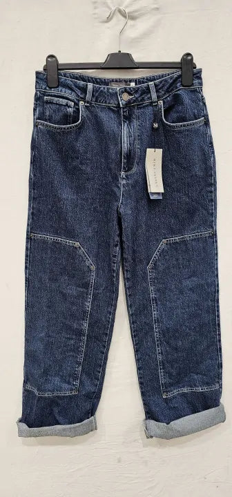 Mint Velvet - Indigo Carpenter Wide Jeans - Blue Size: Uk12s