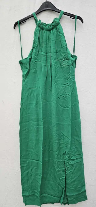 Whistles - Green Eliza Halter Neck Midi Dress - Green Size: Uk12