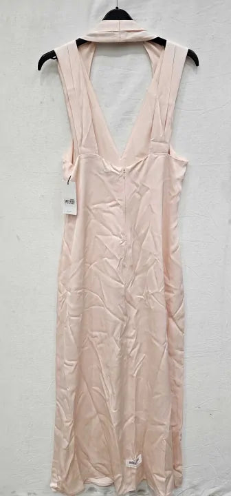 Reiss - Pink Lila Silk Blend Twist Dress - Pink Size: Uk14