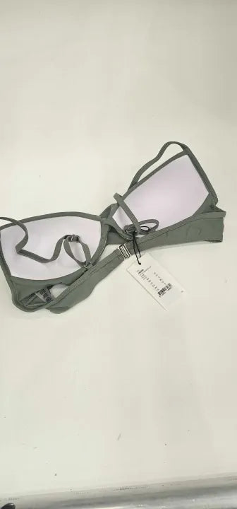Jets-j40256 Olive-10-green-olive Bandeau Bikini Top-green Size: Uk10