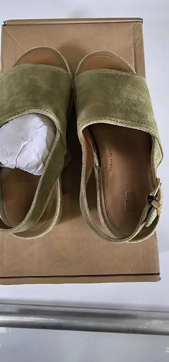 Platfforms Espadrille Suede Wedge Back-strap Size: Uk4
