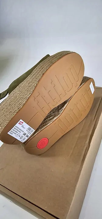 Platfforms Espadrille Suede Wedge Back-strap Size: Uk4