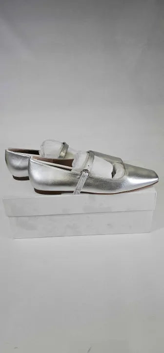 L K Bennett - Silver Willow Leather Pumps - Silver Size: 39