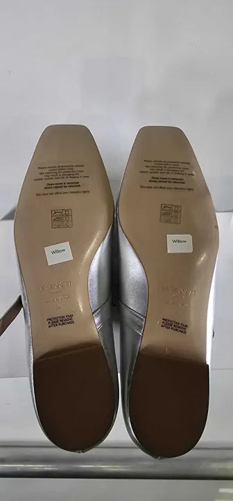 L K Bennett - Silver Willow Leather Pumps - Silver Size: 39