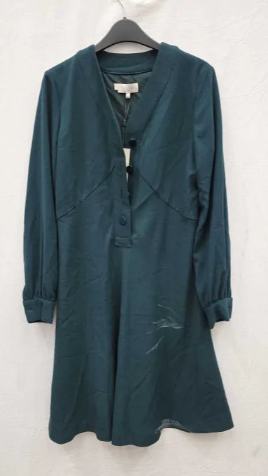 Hobbs London Green-leaf Green Lillian Dress Size: Uk 10