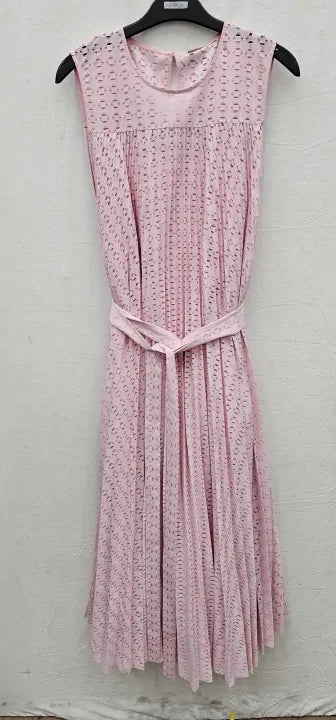 Boss - Pink Deplica Pleated Midi Dress - Pink Size: Uk10