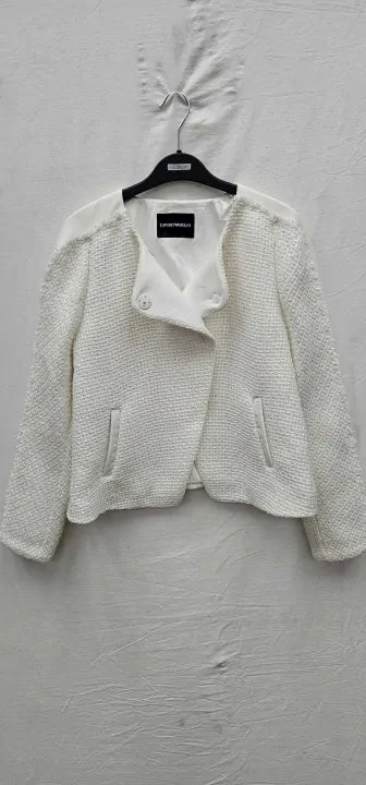 Emporio Armani-ing1ft_i9905_011-14-multi-cream Textured Jacket-multi Size: Uk14