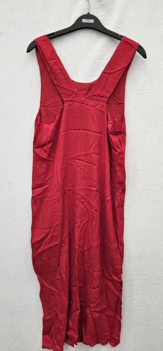 Mango - Lipstick Red Cross Dress - Red Size: M