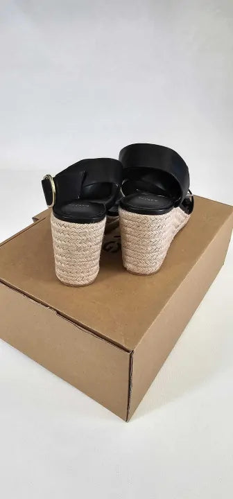 Mango - Black Patricia Wedge Espadrilles - Black Size: Eur 36