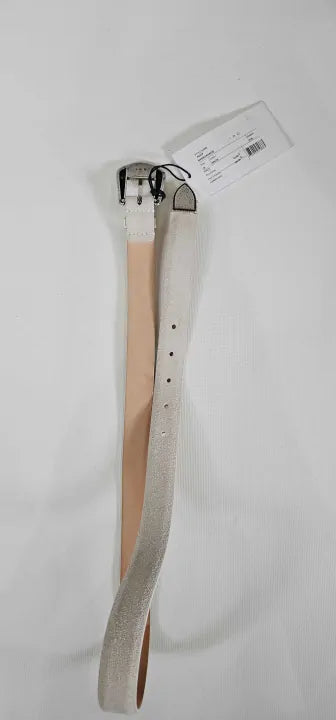 Iro-wp50fekra22s-whi01-s-white-silver Buckled Belt-white Size: Size 75