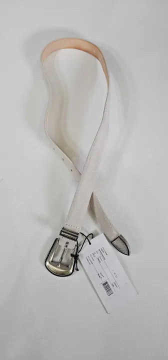 Iro-wp50fekra22s-whi01-s-white-silver Buckled Belt-white Size: Size 75