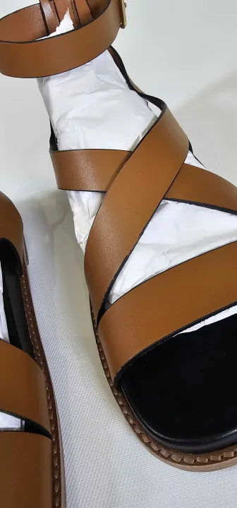 N°· Eleven - Tan Leather Strappy Sandal - Brown Size: Uk6