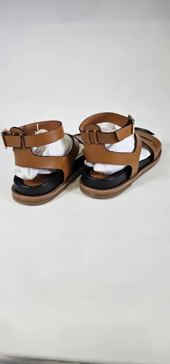 N°· Eleven - Tan Leather Strappy Sandal - Brown Size: Uk6