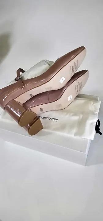 L K Bennett - Carnation Winter Mary Jane Block Heel - Pink Size: 39