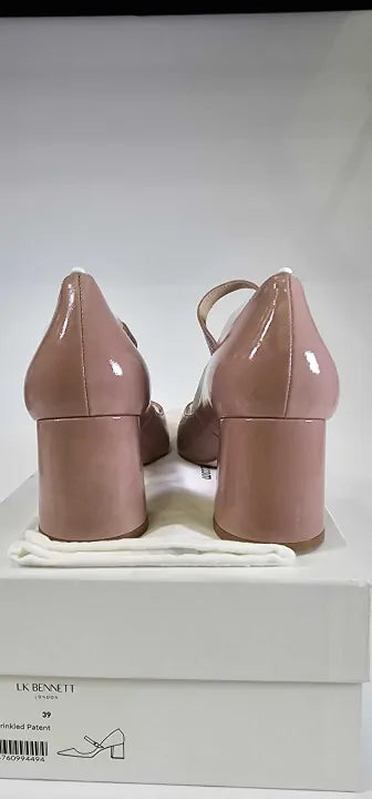L K Bennett - Carnation Winter Mary Jane Block Heel - Pink Size: 39