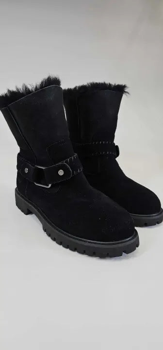 Everau-pheasant-black-6-black-women's Black Pheasant Mid Calf Boot-black Size: 6