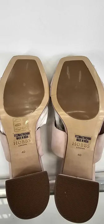 Hobbs London -Pink Rianna Suede Sandals Size: 40