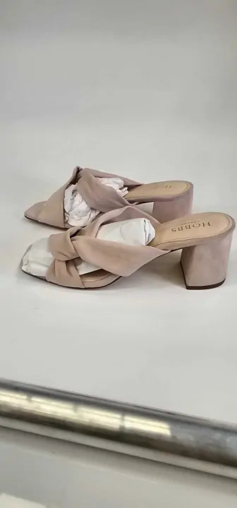Hobbs London -Pink Rianna Suede Sandals Size: 40