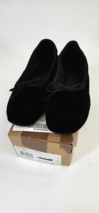 Mango - Black Ballet Flats With Bow Detail - Black Size: Uk4