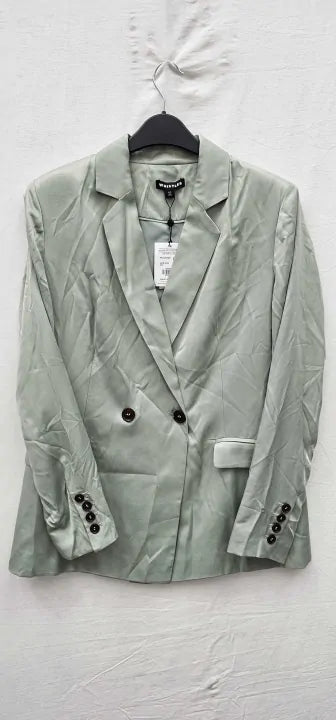 Whistles - Sage Green Rita Luxe Blazer - Green Size: Uk8