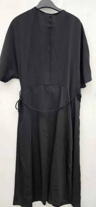 Mango - Black Wrap Dress - Black Size: Xl