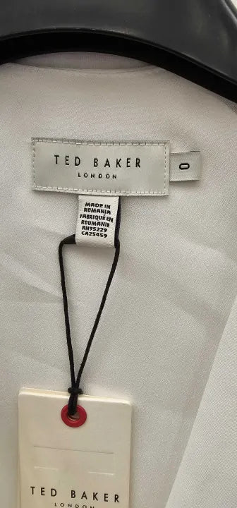 Ted Baker - Cream Molenaa Tailored Midi Dress - Cream Size: 0