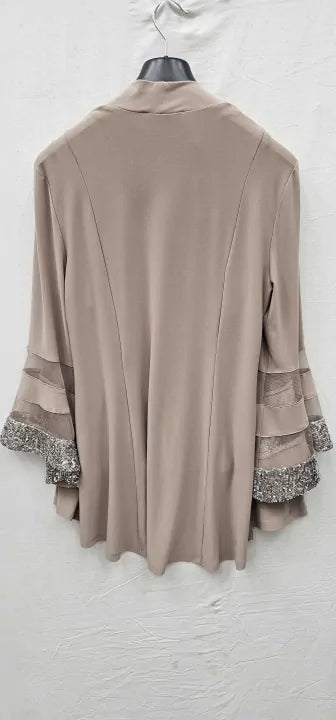 Joseph Ribkoff-241743-midnight Beige-14-blue-beigetwo Piece Blouse-beige Size: Uk12