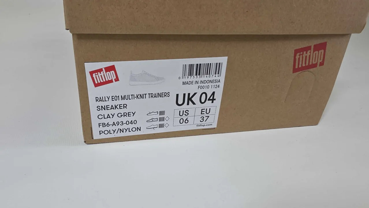 Fitflop - Silver Linging Knit Rally Trainers Size: Uk 4