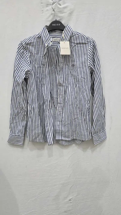 Gant - Blue Teen Striped Shield Poplin Shirt Size: 11/12 Years