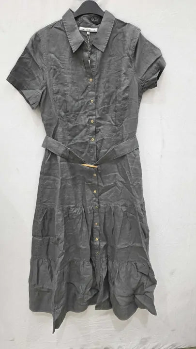 Heidi Klein - Lake Maggiore Short Sleeve Maxi Shirt Dress Size: L