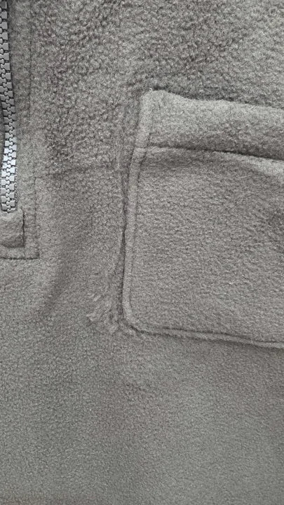 Beaufort & Blake Dark Khaki Glenmore Half Zip Fleece Size: Medium
