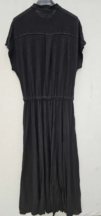 Black Cava Cotton Blend Dress - Black Size: L