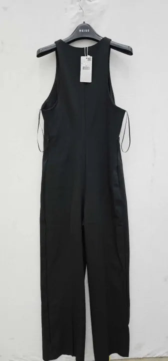 Mango - Black Belted Racerback Jumpsuit - Black Size: M