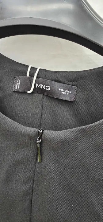 Mango - Black Belted Racerback Jumpsuit - Black Size: M